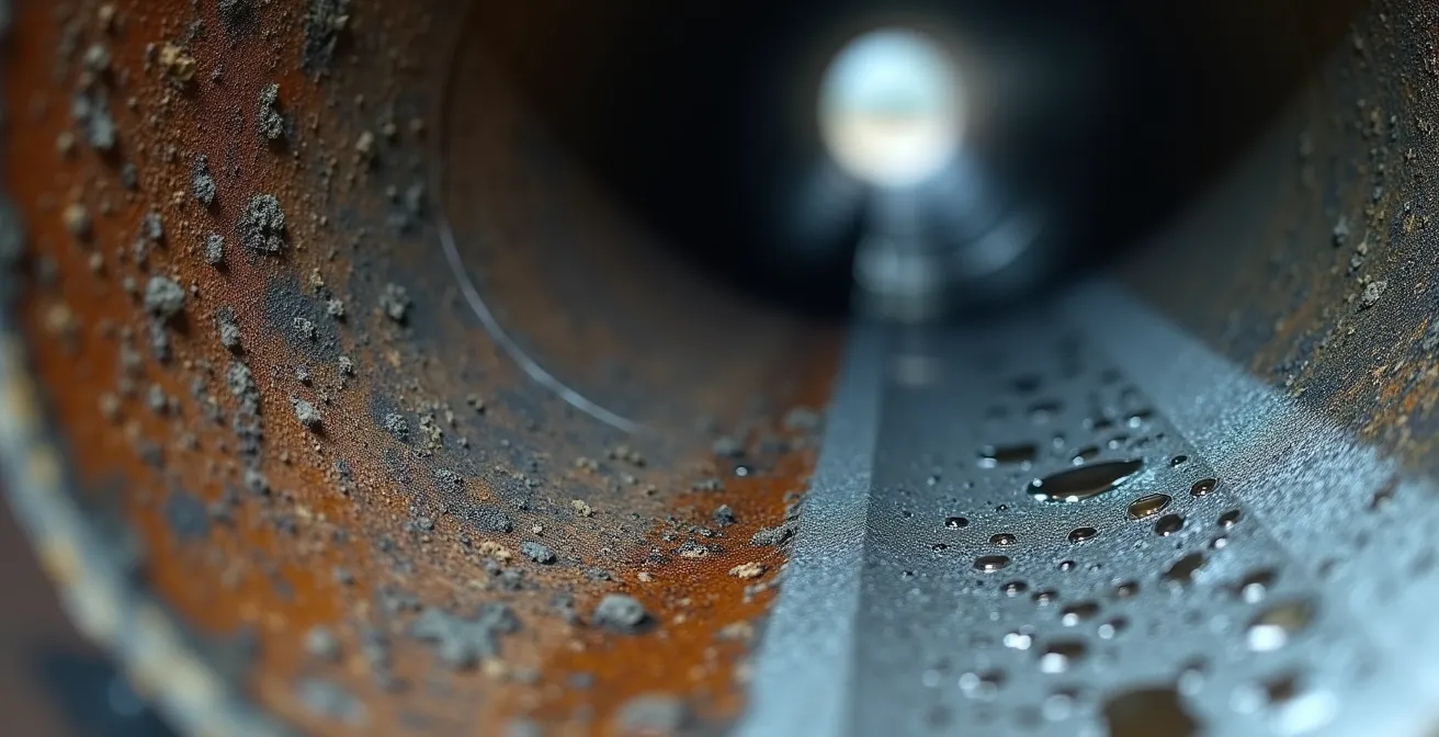 Graphique visuel comparant les coûts du furet versus l'hydro-curage sur plusieurs années